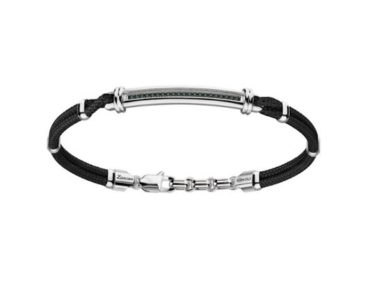Bracciale Zancan Uomo  Robikevlar in Argento ESB307-NE - ESB307-NE